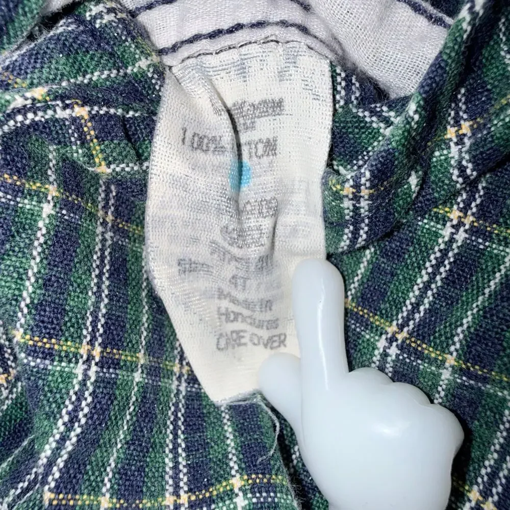 Vintage 90s OshKosh B’Gosh Vestbak Plaid Overalls 4T Snap Leg